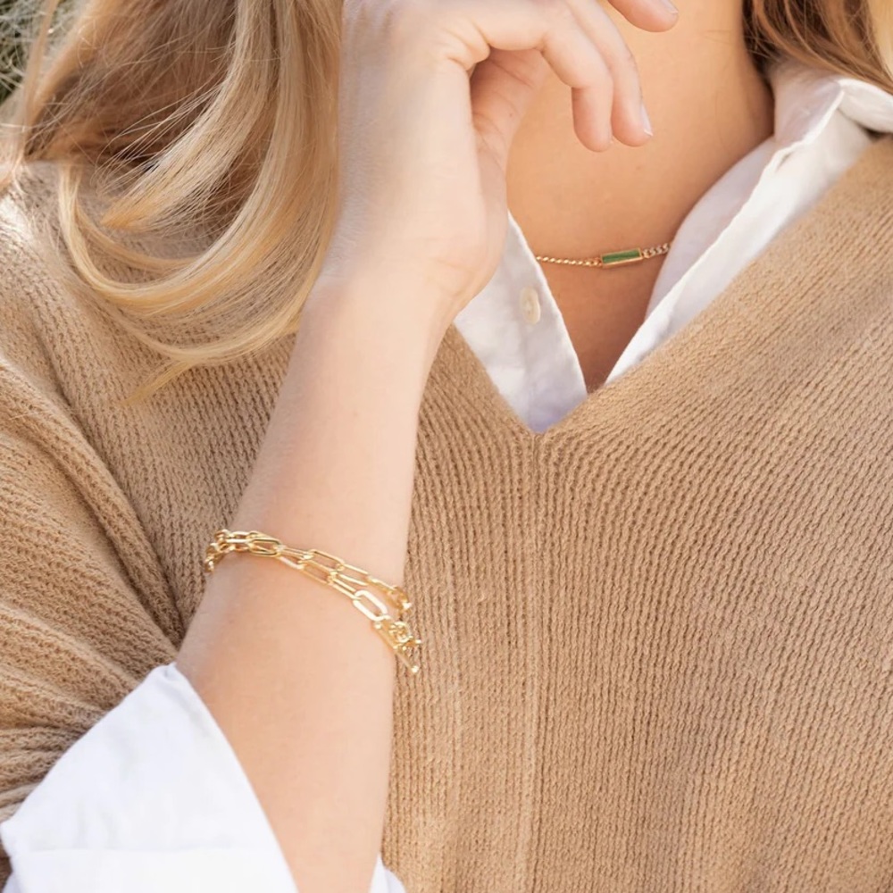 New w/ Bag Loren Stewart x Curateur Double Wrap Chain Toggle Bracelet/Necklace